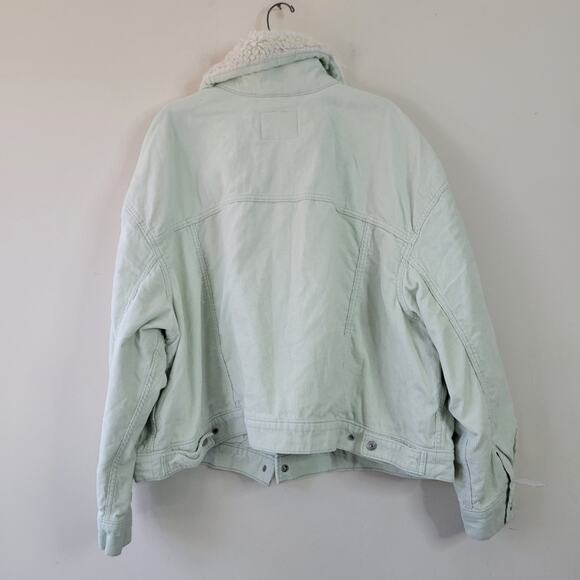 Levi's Baby Cropped Baggy Trucker Jacket in Mint Green size 3X - Picture 3 of 7